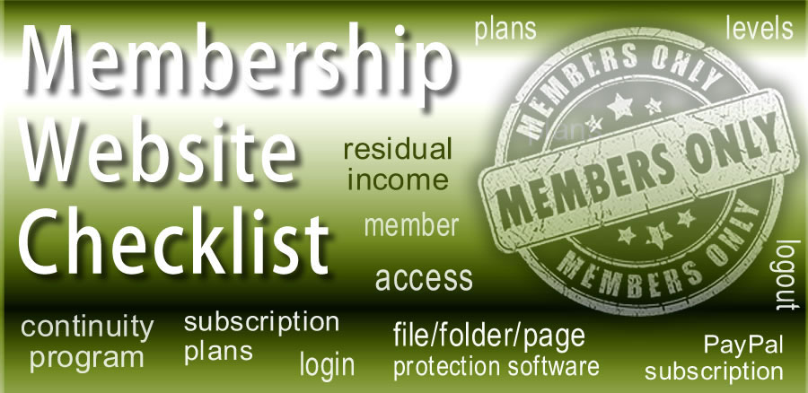 Membership Website Checklist